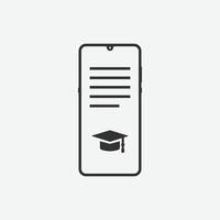 online education vector isolated icon on grey background