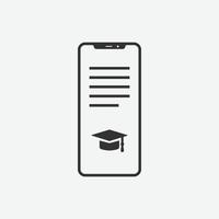 Online education vector isolated icon on grey background