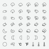 Vector illustration of weather icons for graphic, website and mobile design