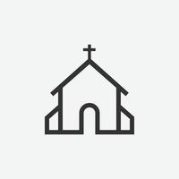 ilustración vectorial del icono de la iglesia vector