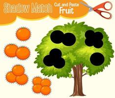 Find the correct shadow, shadow match worksheet for kindergarten student vector