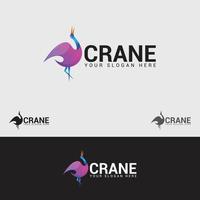 CRANE BIRD LOGO DESIGN TEMPLATE vector