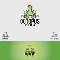 OCTOPUS KING LOGO DESIGN TEMPLATE vector