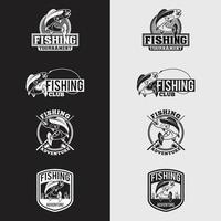 plantilla de diseño de logotipo de club de pesca vector
