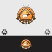 HUNTING CLUB LOGO DESIGN TEMPLATE vector