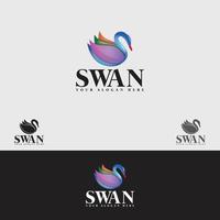 SWAN BIRD LOGO DESIGN TEMPLATE vector