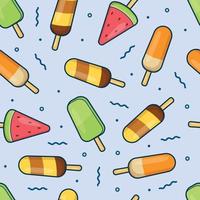 Ice cream stick seamless pattern background vector illustration