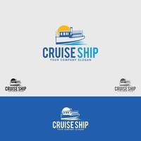 plantilla de diseño de logotipo de crucero vector