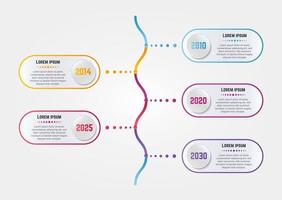 Modern Infographic Template With Yearly Informations vector