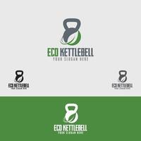 plantilla de diseño de logotipo eco kettle bell
