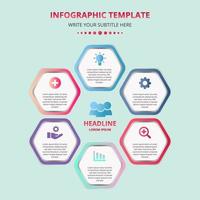 Plantilla de infografía de panal de negocios para presentación vector