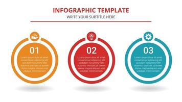 Timeline Business Infographic Template With 3 Steps vector