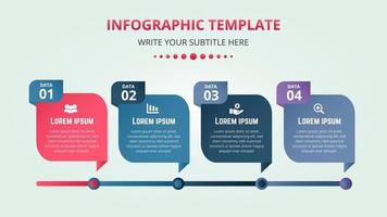 Stylish Gradient Infographic Banner Template vector