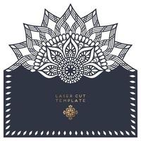 Vector wedding card laser cut template