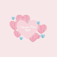 A soft greetings template with papercut style vector