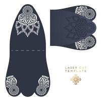 Vector wedding card laser cut template