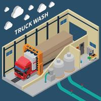 truck vehicle isometric composition vector