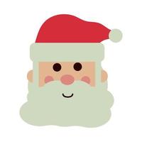 merry christmas santa claus flat style icon vector