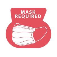 mask required red label vector