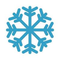 merry christmas snowflake flat style icon vector