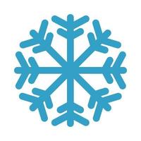 feliz navidad copo de nieve icono de estilo plano vector