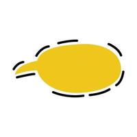 speech bubble color yellow isolated icon vector