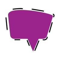 speech bubble color purple isolated icon vector