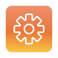 gear settings setup block gradient style icon vector