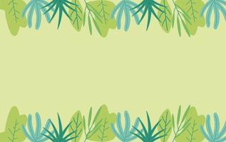 organic leaves frame decoration vector illustration design