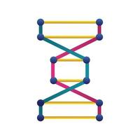 dna molecule structure isolated icon vector