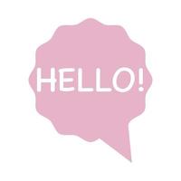 speech bubble with hello word vector