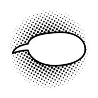 monochrome and dotted speech bubble icon vector