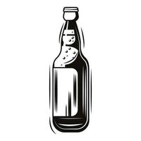 icono aislado de botella de cerveza vector