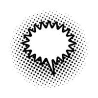 monochrome and dotted speech bubble icon vector