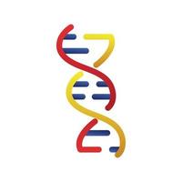 dna molecule structure isolated icon vector