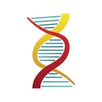 Icono aislado de la estructura de la molécula de ADN vector