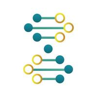 dna molecule structure isolated icon vector