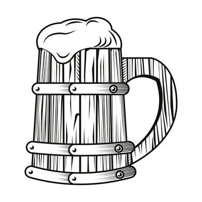 Premium Vector  Beer glasses and mug vintage style ink drawing