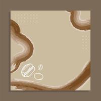 coffee beans paper frame vector design