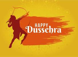 Happy Dussehra design with Lord Ram vector