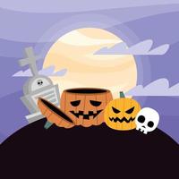 Halloween celebration characters vector