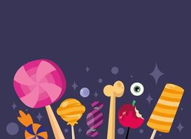 Trick or treat candies banner