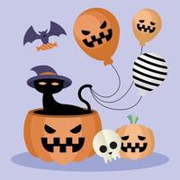 Halloween celebration characters vector