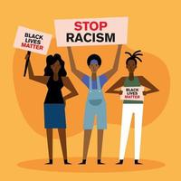 Black lives matter demonstration with women