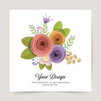 Happy Valentines Day. Greeting card with paper craft design for print cards, banner, poster. Vector Eps.10 and illustration.