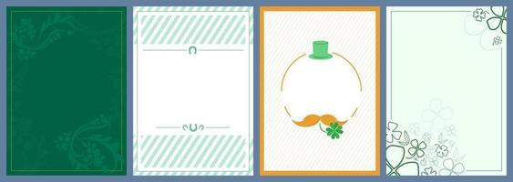 St. Patrick's Day blanks for postcards. vector