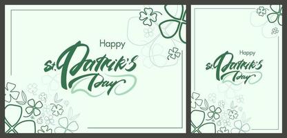 St. Patrick's Day templates with clover. vector