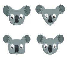 conjunto de koalas de dibujos animados. vector