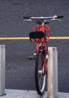 Orange bicycle handlebar