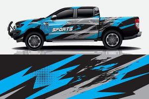 Car wrap graphic racing abstract background for wrap and vinyl sticker vector